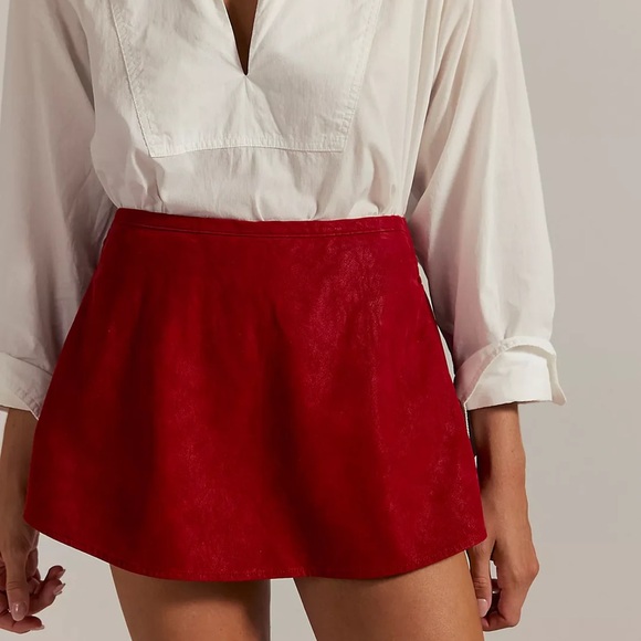 Free People Dresses & Skirts - Free People Faux Suede SKORT Paradise Found
